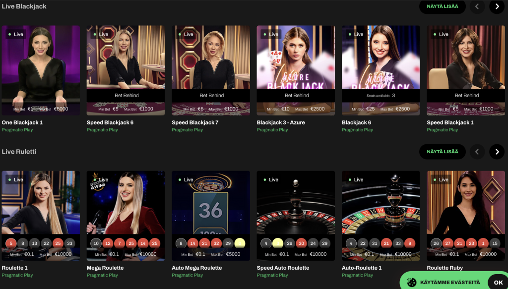 Hillo casino Live casino