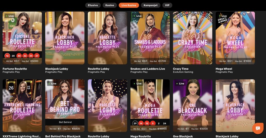 Nitro casino Livecasino