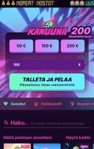Kanuuna rekisteröidytään 1