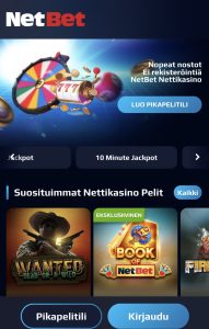 NetBet Rekisterointivaihe 1