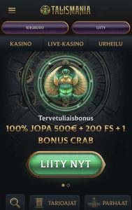 Talismania rekisteröidytään 1